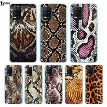 Змеиная кожа с леопардовым принтом для Realme 8 8i V3 V5 GT Neo Flash Edition Explorer Master Neo2 Narzo 30 50i 50A C21Y, чехол для телефона Realme V3