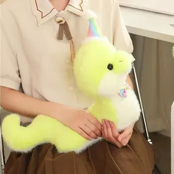 Змея плюшевая игрушка год кукла зеленая коллекционная сувенирная мягкая игрушка 30cm