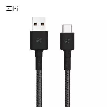 ZMI AL411/AL401/AL431 Кабель USB-A к USB-C 3A Кабель USB C для быстрой зарядки данных для Xiaomi Samsung Huawei Мобильный телефон Плетеный кабель 2m чёрный