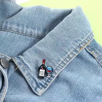 Значки для бокалов и вина Wine Time, миниатюрные значки для бутылок красного вина, парные значки, изысканные ювелирные изделия, подарки для влюбленных и друзей