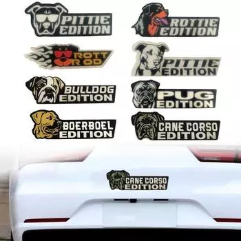 Значок автомобиля для собаки, акриловая наклейка для значка собаки, устойчивая к атмосферным воздействиям эмблема собаки, наклейка, профессиональный дизайн, долговечное внешнее украшение автомобиля B