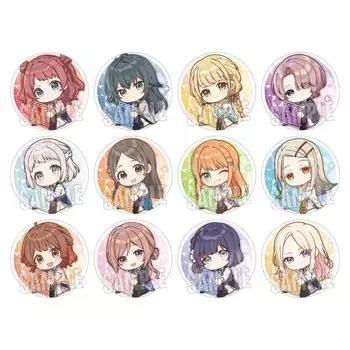 Значок Bell House Gakuen Idolmaster Trading Can Gyugyutto 1BOX Диаметр 57 мм Изготовлен из олова прибл.