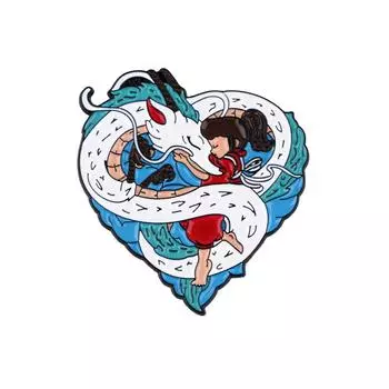 Значок-брошь с пряжкой в виде мультяшного животного One Size