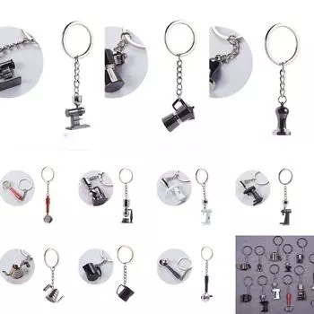 Значок цинковый цинковый сплав мокко чайник автомобильный брелок кофейник брелок сумка кулон кофейная серия брелок J