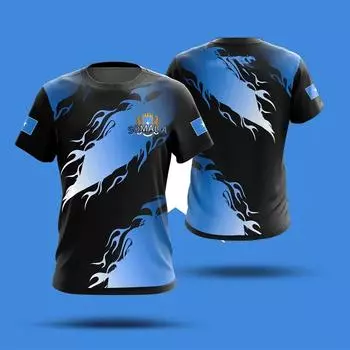 Значок флага Сомали, сетчатая футболка с 3D принтом, футболка из полиэстера, топ, летняя футболка, мужские шорты с рукавами, спортивная одежда S белый