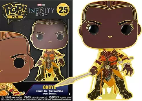 Значок Funko Size Marvel Marvel Funko Pop Значок Infinity Saga Фигурка Okoye Pop!