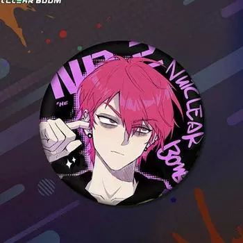 Значок «Граффити старшей школы»: Rong Xingye Брошь и Подвеска Подарок для Одноклассников 58mm Tinplate