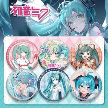 Значок Hatsune Miku 75 мм с новым дизайном - 75 мм оловянный значок аниме периферийный 75mm