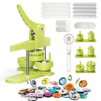 Значок из банки Значок из банки Изготовление нового слайда легко в комплекте с 3 размерами формы 3 размера сменные значки своими руками включают 300 значков машина, машина, сцена, зелёный