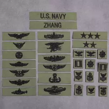 Значок квалификации вышивальщика ВМС США Значок квалификации специалиста Значок M65 Именная полоса Четырехцветный значок BDU Наплечный значок DCU