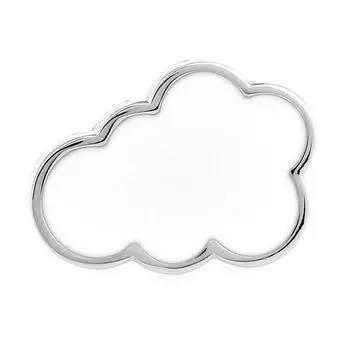 Значок на лацкан в виде паука в облаке 040 белый