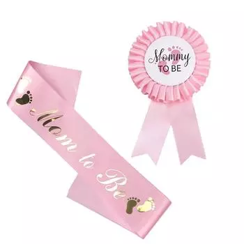 Значок на плечо MOM TO TO Girl, жесть, украшение для вечеринки по случаю определения пола ребенка, розовый, синий, принадлежности для вечеринки в честь рождения ребенка, вечеринка для мальчиков и девочек as picture show