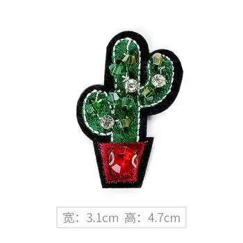 Значок Наклейка на ткань Наклейка на одежду Нашивка на брюки Наклейка на пуховик Наклейка на джинсы Наклейка для ремонта дырок Узор Вышивка Наклейка Cactus