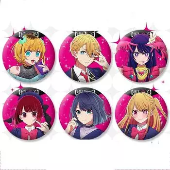 Значок Oshi no Ko в стиле аниме Ai Hoshino Rubii Akuamarin Akane, аксессуары, булавка для одежды, рюкзаки, мультяшная фигурка, брошь, подарок