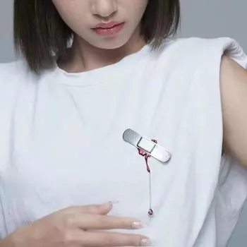 Значок-симуляция Металлический значок-симуляция Zine Zinc Zinc Alloy Hip Hop Значки Друзья Подарки серебряный