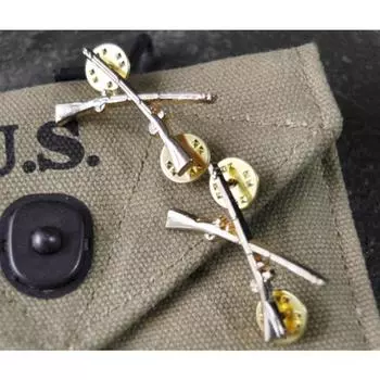 Значок США, металлический значок, воротник США, лидер, пара значков США, золото Two collar tabs