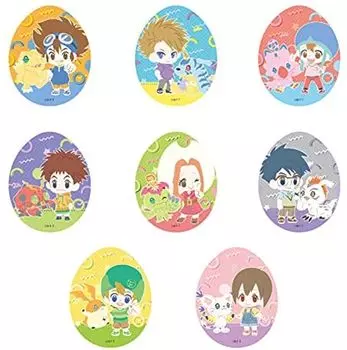 Значок в форме яйца Bell Fine Digimon Adventure Trading, 8 штук, КОРОБКА