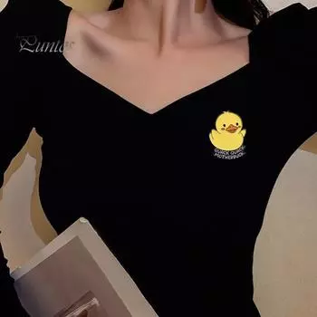 Значок в виде утёнка из мультфильма, украшение в виде животного, брошь из сплава, шляпа, шарф, сумка, украшение на лацкан, булавка, подарок на день рождения, выпускной, Рождество D