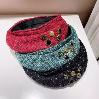 Значок Xiaoxiangfeng твидовый берет для детей согреет осенью и зимой красная шляпа художника Рождественская элегантная шляпа стюардессы прилив M56-58cm