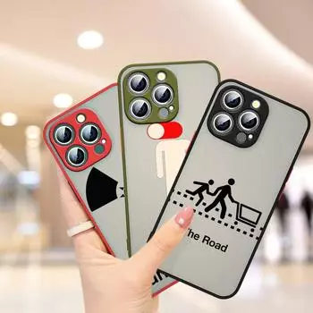 Значок знака для Apple iPhone 13 12 11 Mini XS XR X Pro MAX 8 7 Plus матовый полупрозрачный чехол для телефона Funda Capa iPhone 7 8