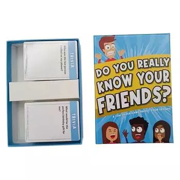 Знаете ли вы свою семью? Веселая семейная игра в синей упаковке, наполненная разговорами для детей. Карточная игра-головоломка для отдыха.