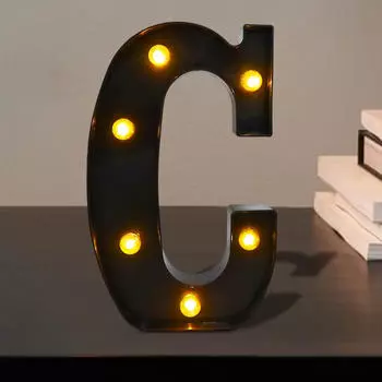 Знак алфавита со светодиодной подсветкой для мероприятий по случаю помолвки D 6.26x8.58x1.57inch
