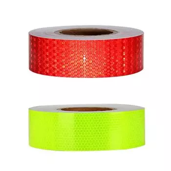 Знак безопасности, светоотражающая лента, наклейки для стайлинга автомобилей, самоклеящаяся предупреждающая лента для автомобилей красный