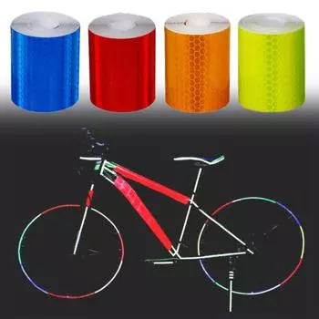 Знак безопасности велосипеда и мотоцикла, светоотражающая наклейка, клейкая предупреждающая наклейка синий