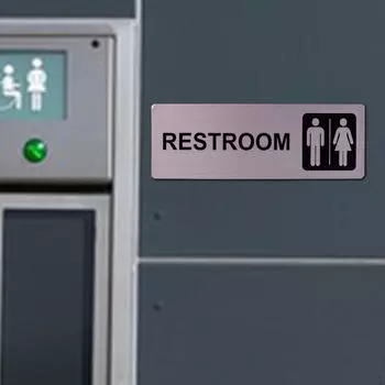 Знак для туалета Легкая дверь в ванную комнату