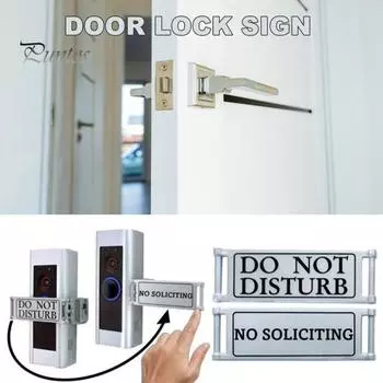 Знак двойного назначения, высокопрочный, устойчивый к ультрафиолетовому излучению, простая установка, дверной звонок, знак домашней безопасности, подвесное украшение серебряный
