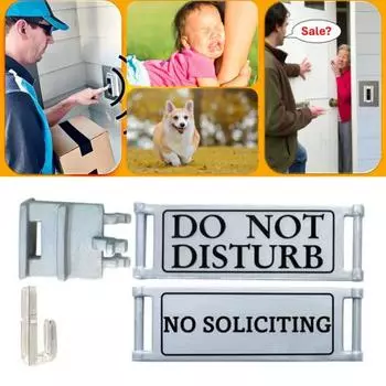 Знак двойного назначения, высокопрочный, устойчивый к ультрафиолетовому излучению, простая установка, дверной звонок, знак домашней безопасности, подвесное украшение серебряный