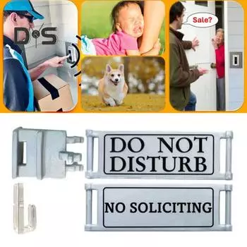 Знак двойного назначения, высокопрочный, устойчивый к ультрафиолетовому излучению, простая установка, дверной звонок, знак домашней безопасности, подвесное украшение серебряный