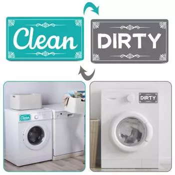 Знак «Грязно и чисто» для посудомоечной машины Прямоугольный напоминающий аксессуар Прочный холодильник Стиральная машина Микроволновая печь Кухонные гаджеты
