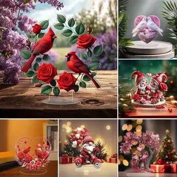 Знак ко Дню святого Валентина, 2D, плоский акриловый настольный любовный орнамент, водонепроницаемое домашнее украшение ко Дню святого Валентина для каминной тумбочки C