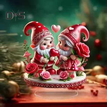 Знак ко Дню святого Валентина, 2D, плоский акриловый настольный любовный орнамент, водонепроницаемое домашнее украшение ко Дню святого Валентина для каминной тумбочки G