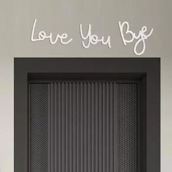 Знак «Люблю тебя, пока» из дерева, надпись на двери, над дверью, настенный художественный знак в деревенском стиле для украшения прихожей дома, подарок на день святого Валентина золотистый