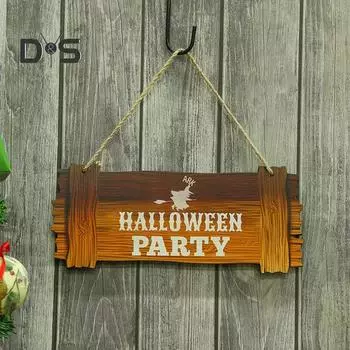 Знак на дверь на Хэллоуин, деревянный знак приветствия на Хэллоуин, ретро-подвесная вывеска со шнуром для окна, передней двери, забора A