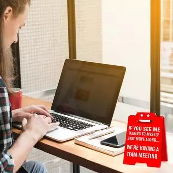 Знак на офисный стол, украшение рабочего места, настольный красный акриловый знак с остроумными словами, розыгрыш, подарок для коллег, офисных работников G