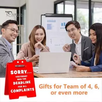 Знак на офисный стол, украшение рабочего места, настольный красный акриловый знак с остроумными словами, розыгрыш, подарок для коллег, офисных работников D