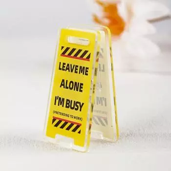 Знак на стол в офисе команды Предупреждающий знак Декор рабочего места Кляп Подарок Кабина для сотрудника Знак на стол для коллеги Босса Подарок на день рождения сотрудника Белый слон C