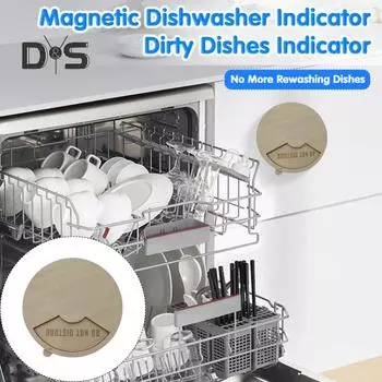Знак «Очистить в посудомоечной машине, грязный» Магнитные магниты Деревянные термостойкие многоразовые Стильный дизайн Легко читаемые кухонные принадлежности