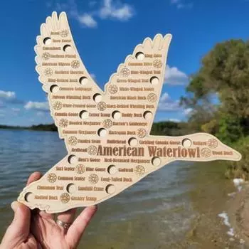 Знак охоты на водоплавающих уток, деревянная табличка с уткой, настенное искусство, уличный декор для охотников на уток, чтобы отслеживать свой урожай A
