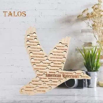 Знак охоты на водоплавающих уток, деревянная табличка с видами уток, подарок охотнику на уток, настенное украшение для охотника-энтузиаста