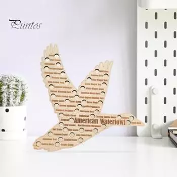 Знак охоты на водоплавающих уток, деревянная табличка с видами уток, подарок охотнику на уток, настенное украшение для охотника-энтузиаста