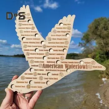 Знак охоты на водоплавающих уток, деревянная табличка с видами уток, подарок охотнику на уток, настенное украшение для охотника-энтузиаста
