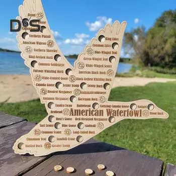 Знак охоты на водоплавающих уток, деревянная табличка с уткой, настенное искусство, уличный декор для охотников на уток, чтобы отслеживать свой урожай A