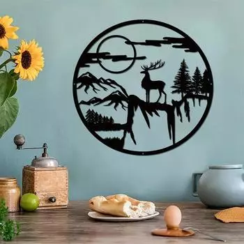 Знак «Олень» на металлическую хижину на открытом воздухе, тема охоты, идеальный подарок для охотников на оленей, деревенский домик и декор для охоты, идеальный подарок на День отца светло-серый