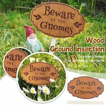 Знак «Остерегайтесь гномов», садовые аксессуары для знаков, знаки, сад, забавные декоративные украшения, праздничные украшения