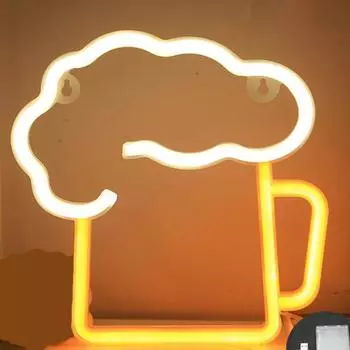 Знак пива имеет прозрачную пластиковую заднюю панель, бытовую установку, USB-батарею двойного назначения