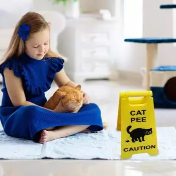 Знак предупреждения о рвоте у кошек Yousheng, 3D-печатный знак о собачьих какашках, знак предупреждения о кошачьей мочеиспускании, предупреждающий знак о зоне для домашних животных, подарок для любителей кошек и собак B